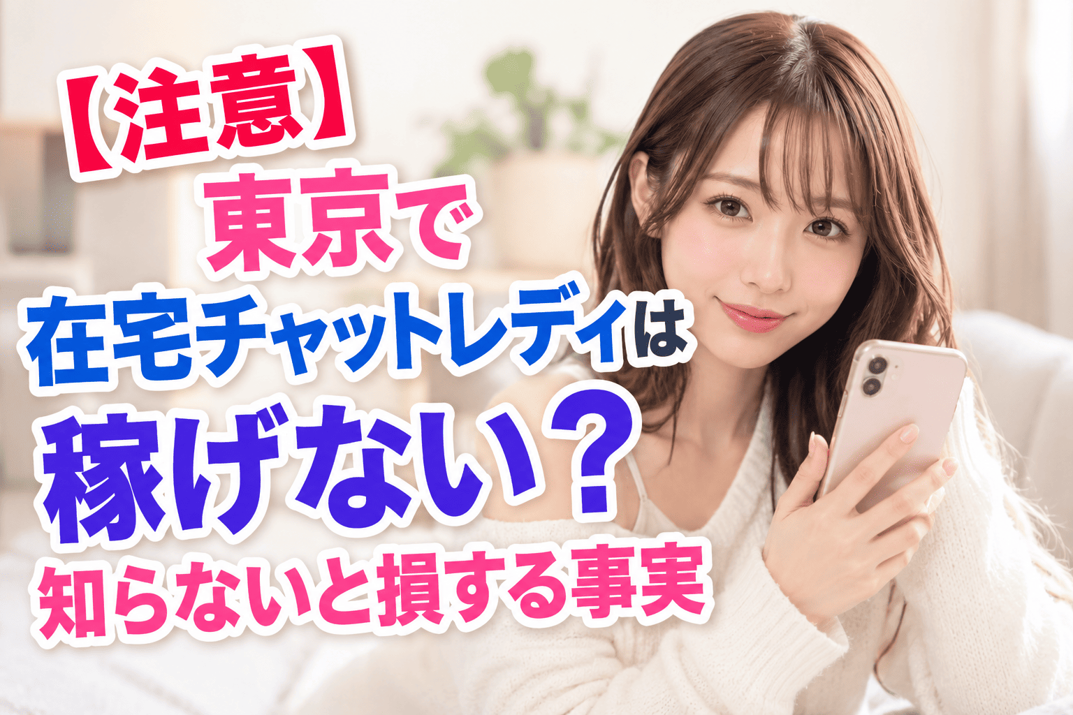 【注意】東京で在宅チャットレディは稼げない？知らないと損する事実